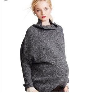 Hatch Wool maternity sweater marled gray